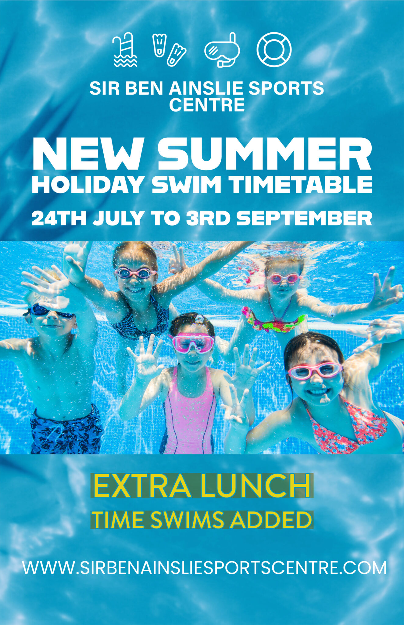 Summer Holiday Swim Timetable Sir Ben Ainslie Sports Centre